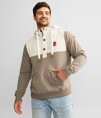 Wanakome Harrison Hooded Henley Sweatshirt front view
