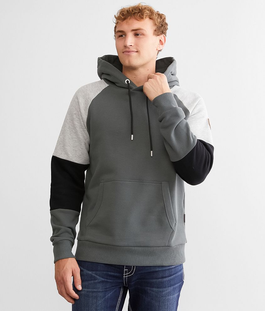 Wanakome Lyric Hooded Sweatshirt - Men's Sweatshirts in Hunter Green Lt  Grey Blk