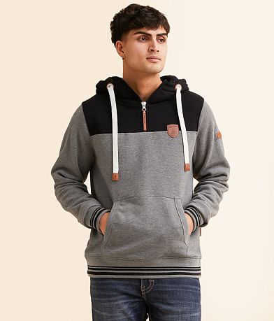 Wanakome Rob Quarter Zip Hooded Sweatshirt front view