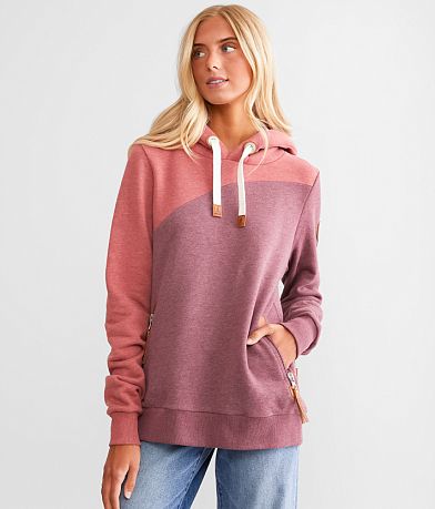 Wanakome Color Block Hooded Sweatshirt front view