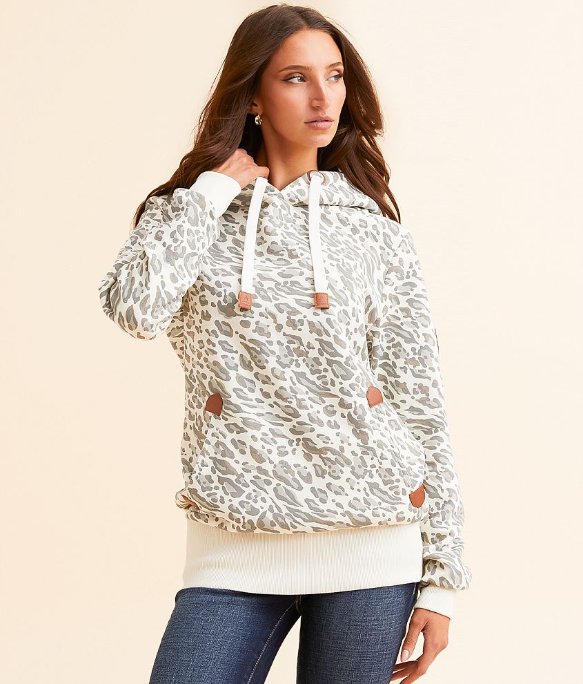 Wanakome Cassia Hooded Sweatshirt Women s Sweatshirts in Ivory Buckle