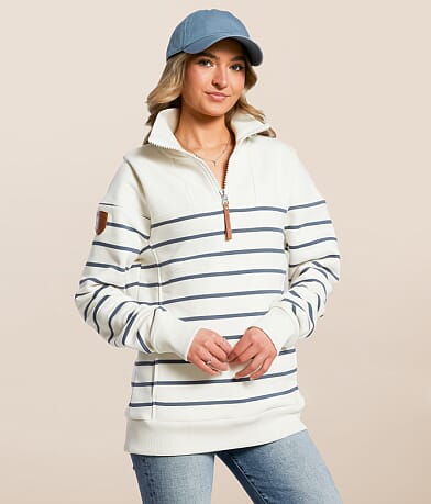 Wanakome Caro Quarter Zip Pullover front view