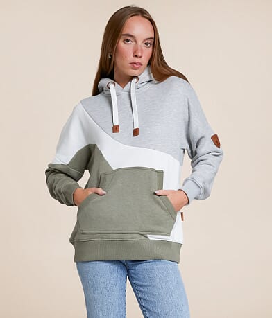 Wanakome Ariel Color Block Hooded Sweatshirt front view