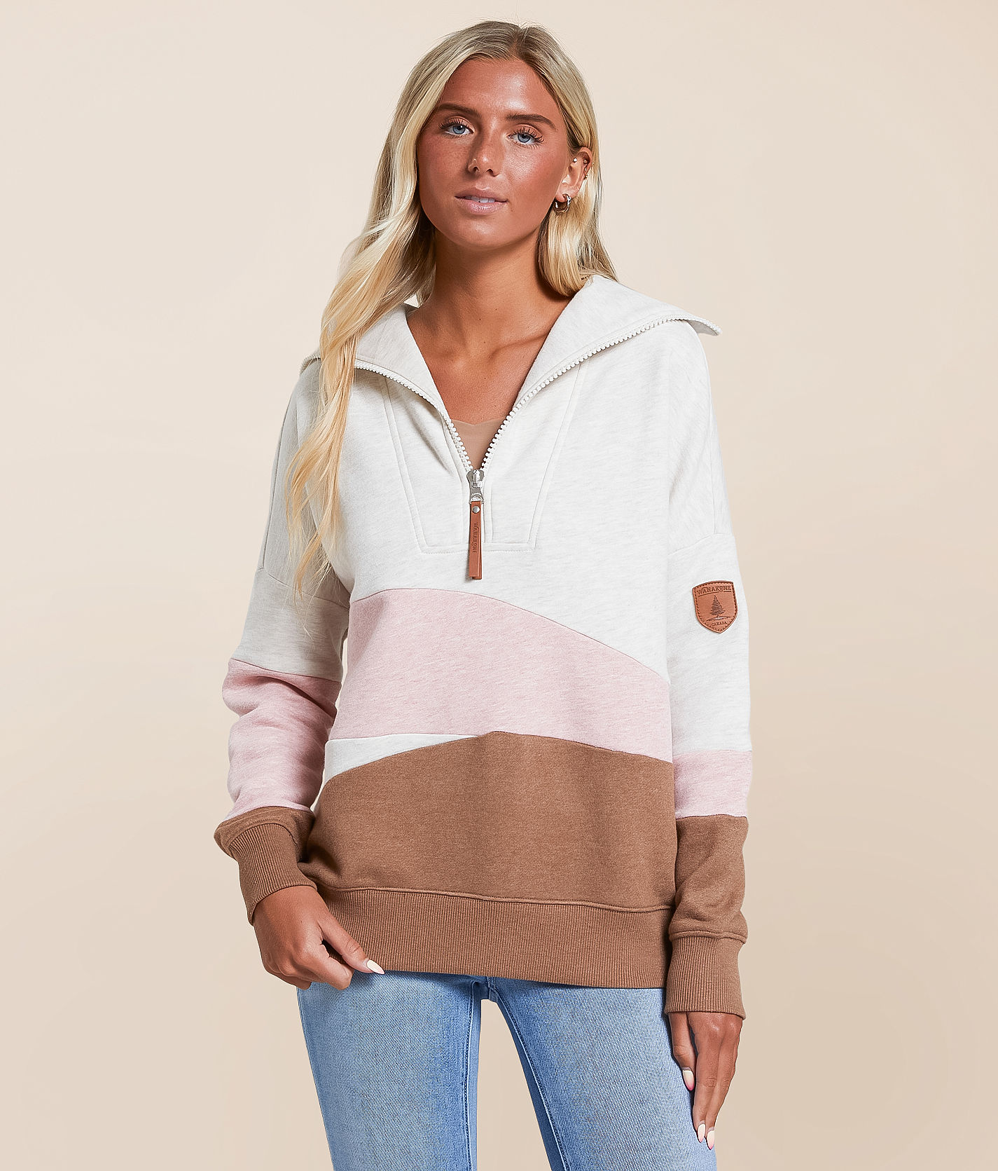 ՞_ .̫ _՞♡ Wanakome Eevie Quarter Zip Pullover - Women's Sweatshirts in