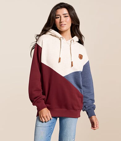 Wanakome Carria Color Block Hooded Sweatshirt front view