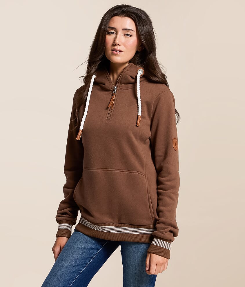 Sabine Quarter Zip Hooded Sweatshirt