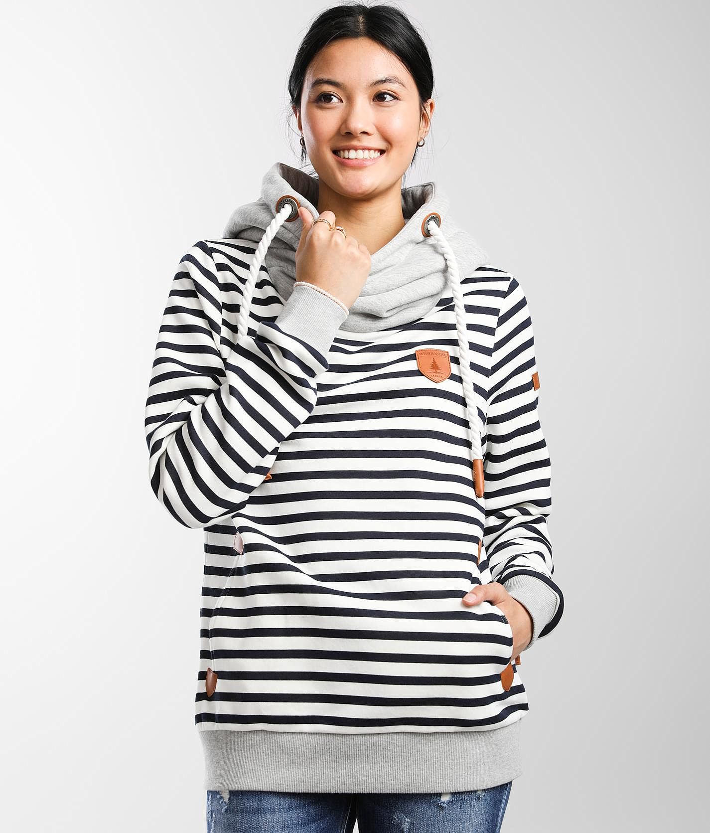 Wanakome striped hoodie hot sale