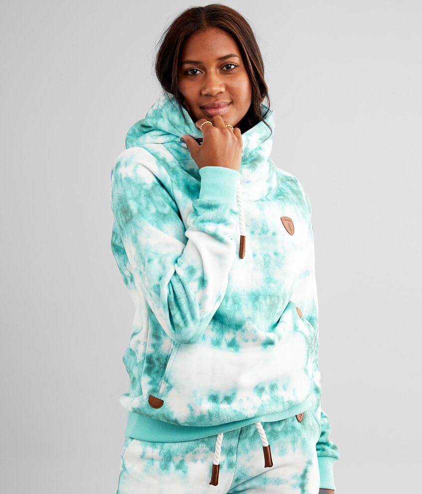 Tie dye discount hooded sweatshirt womens