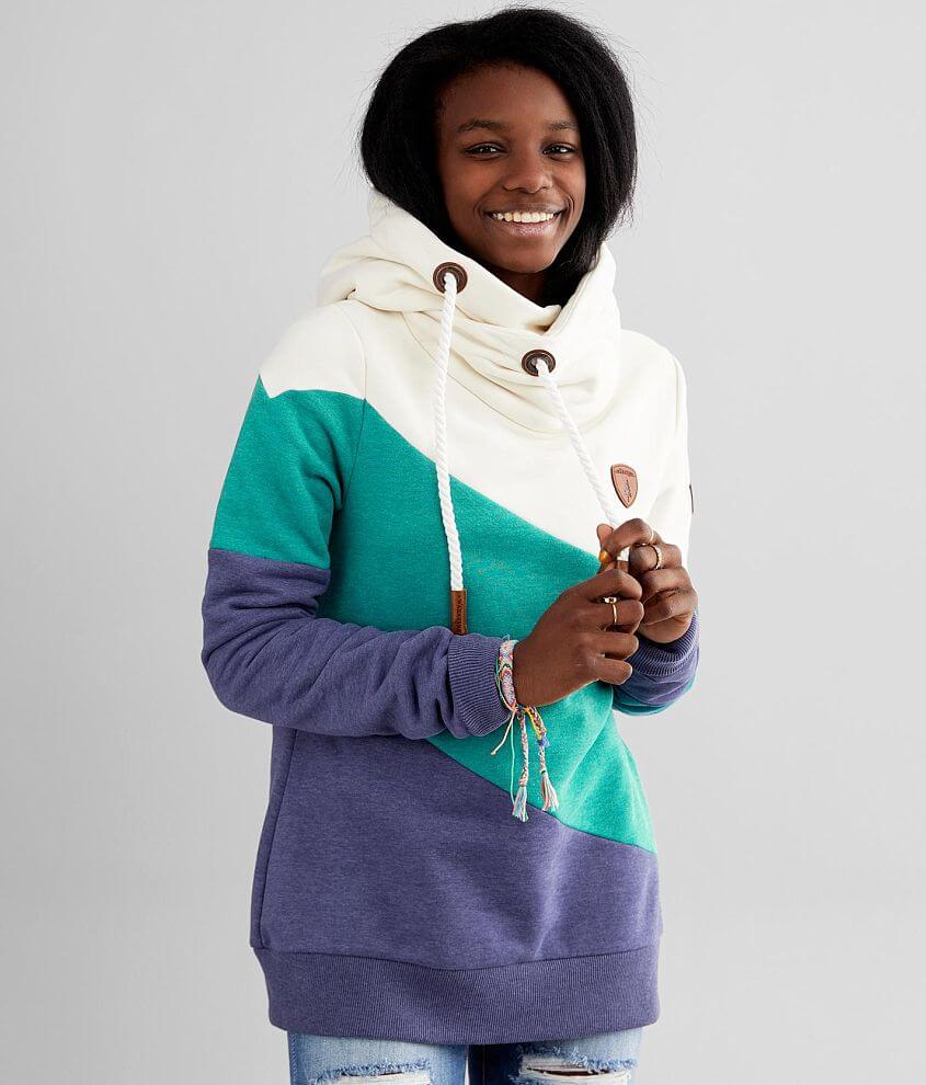 Wanakome Selene Asymmetrical Hooded Sweatshirt front view