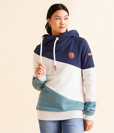 Wanakome Selene Asymmetrical Hooded Sweatshirt front view