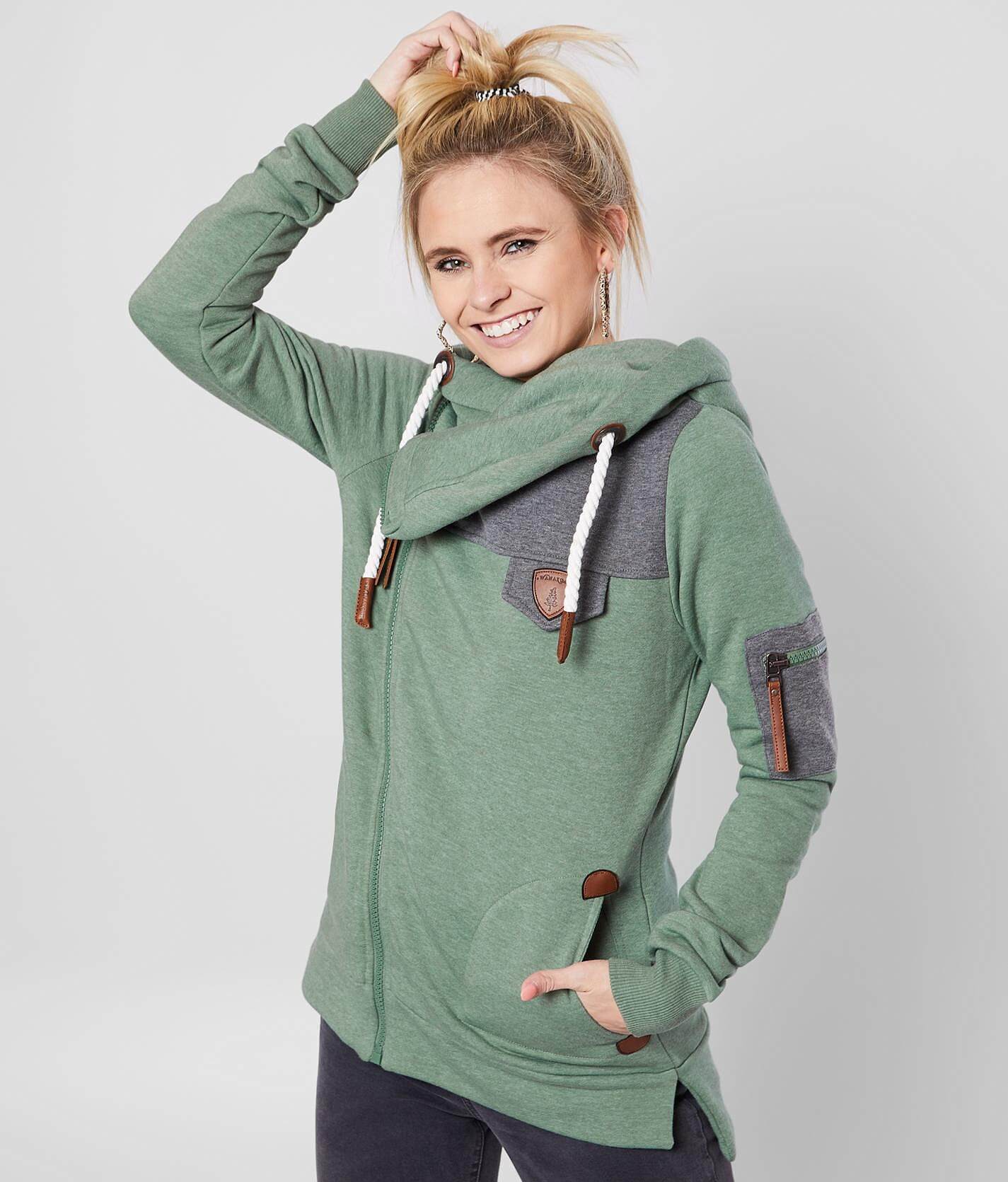 asymmetrical hooded sweatshirt