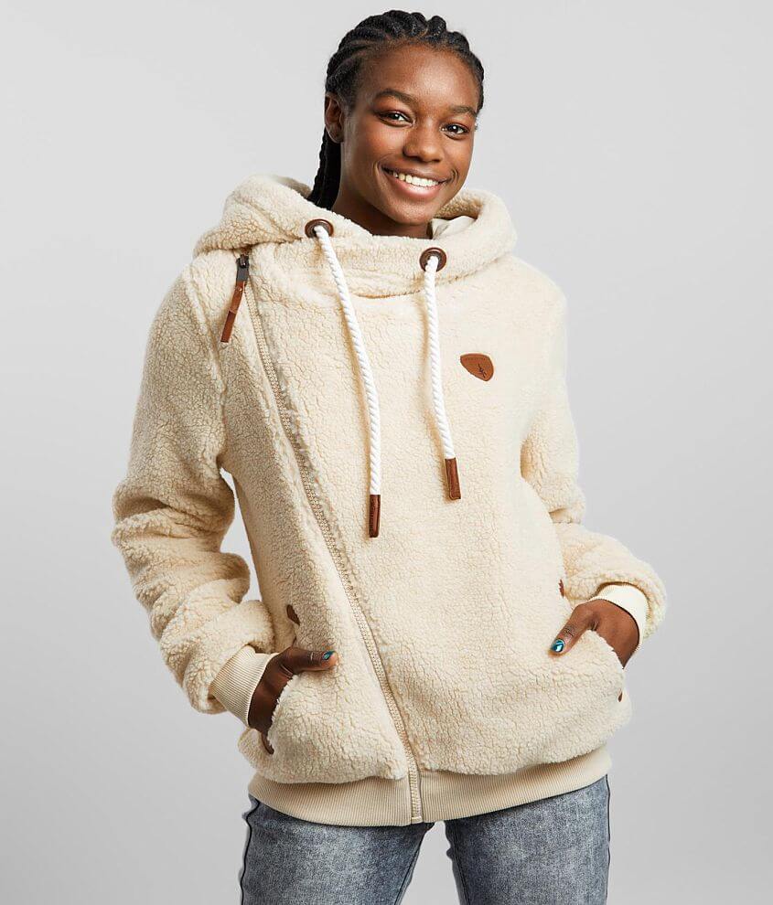 Womens hooded sherpa hot sale