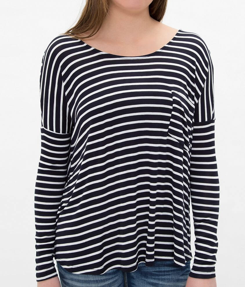 Double Zero Striped Top front view