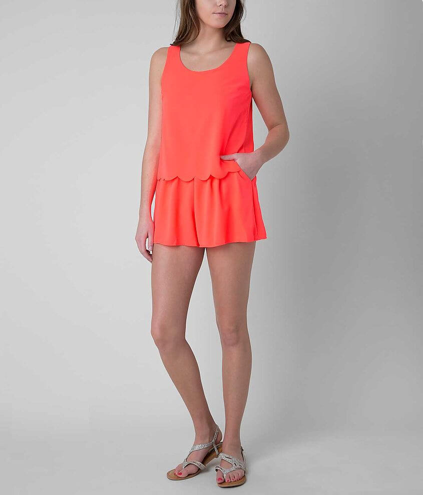 Double Zero Neon Romper - Women's Rompers/Jumpsuits in Neon Coral | Buckle