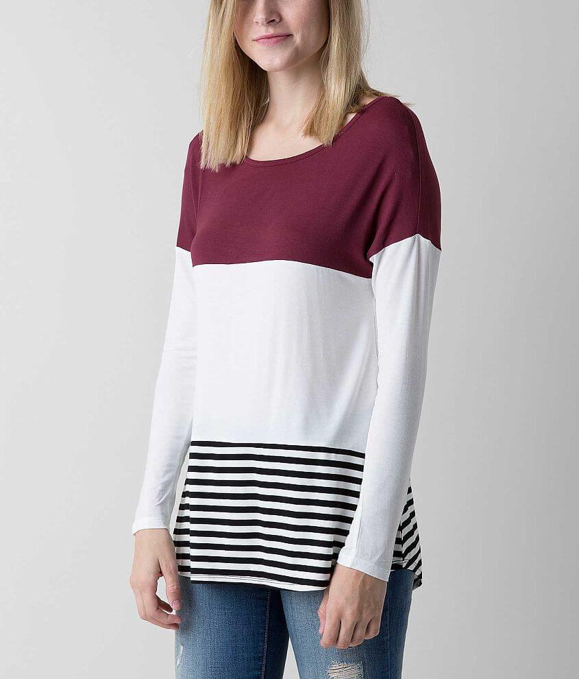 Double Zero Striped Top front view
