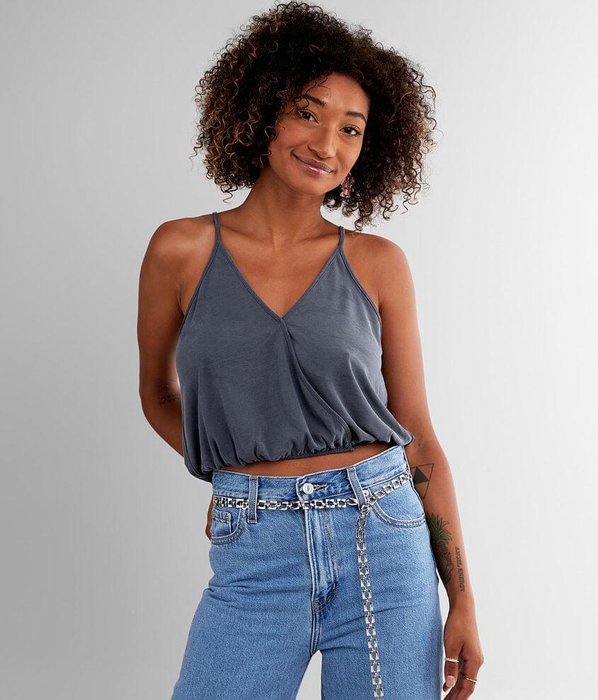 Double Zero Surplice Knit Tank Top - Women's Tank Tops in
