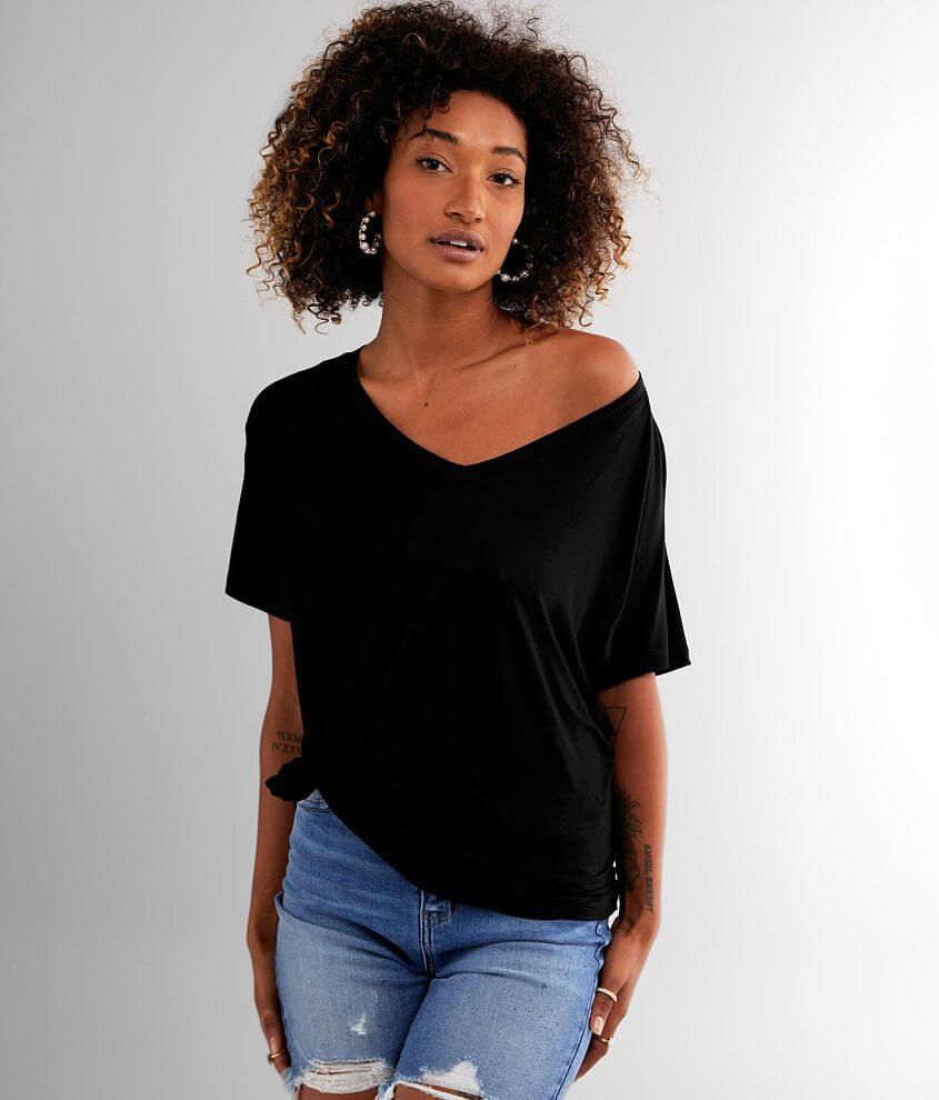 Double Zero Slouchy V-Neck Top front view
