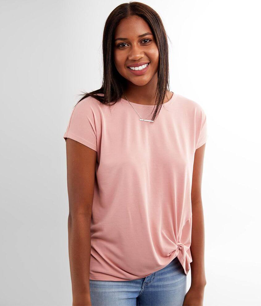 Double Zero Twisted Hem Dolman Top - Women's Shirts & Blouses in