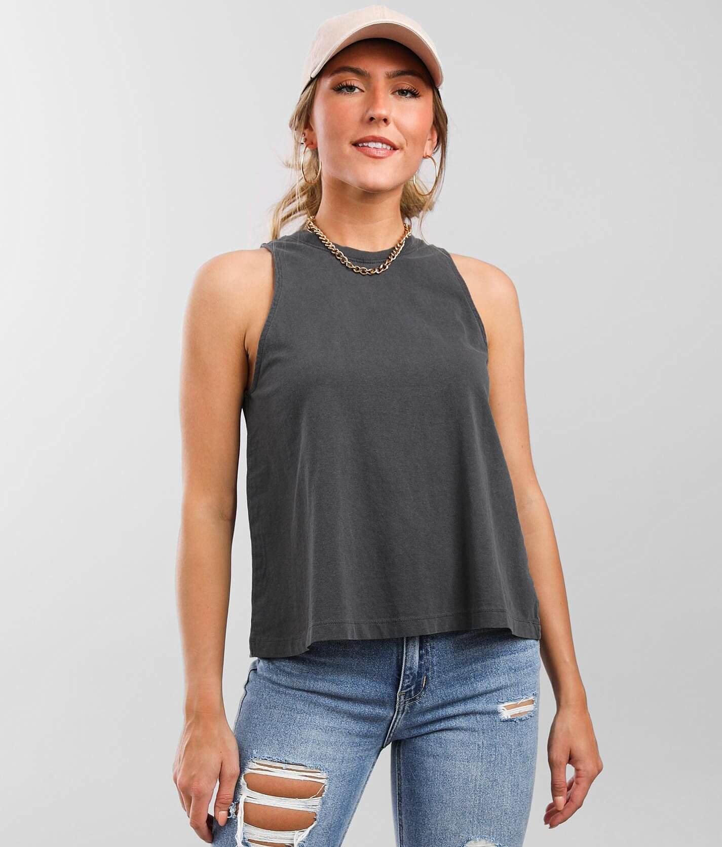 Double Zero Double V-Neck Tank Top - Women's Tank Tops in Black