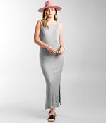 chinese dress ladies Double Zero Solid Knit Maxi Dress (2 Colors! S-L) Charcoal / L / 50% Rayon 28% Polyester 22% Nylon