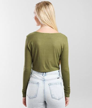 Double Zero Button Down Top back view