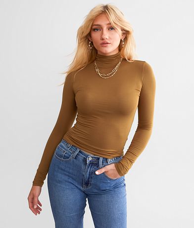 Double Zero Extra Love Turtleneck Top full left side view