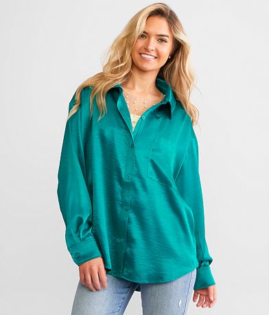 Double Zero Busy Babe Satin Blouse FULL_LEFT_SIDE