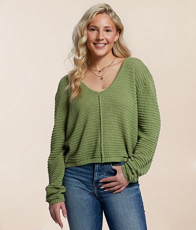 Double Zero Textured Knit Sweater front view