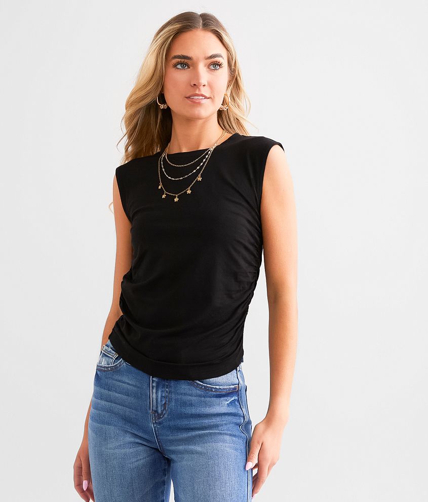 Hyfve Ruched Tank Top - Women's Tank Tops in Black | Buckle