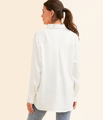 Double Zero Satin Oversized Blouse back view