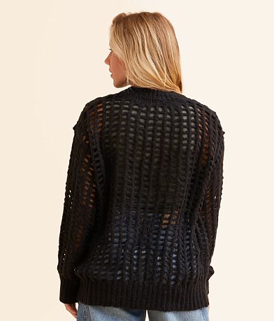 Double Zero Open Stitch Sweater back view