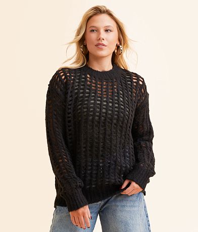 Double Zero Open Stitch Sweater front view