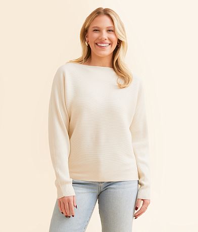 Double Zero Ribbed Knit Sweater full right side view