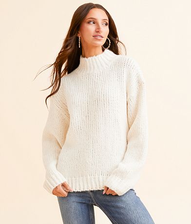 Double Zero Mock Neck Oversized Sweater FULL_LEFT_SIDE