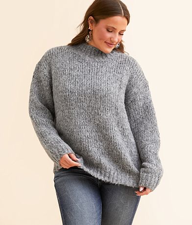 Double Zero Mock Neck Oversized Sweater FULL_RIGHT_SIDE
