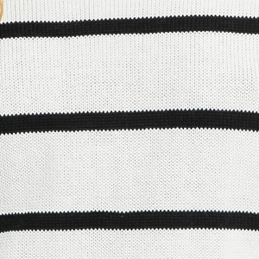 Double Zero Striped Dolman Sweater - Women's Sweaters in Black