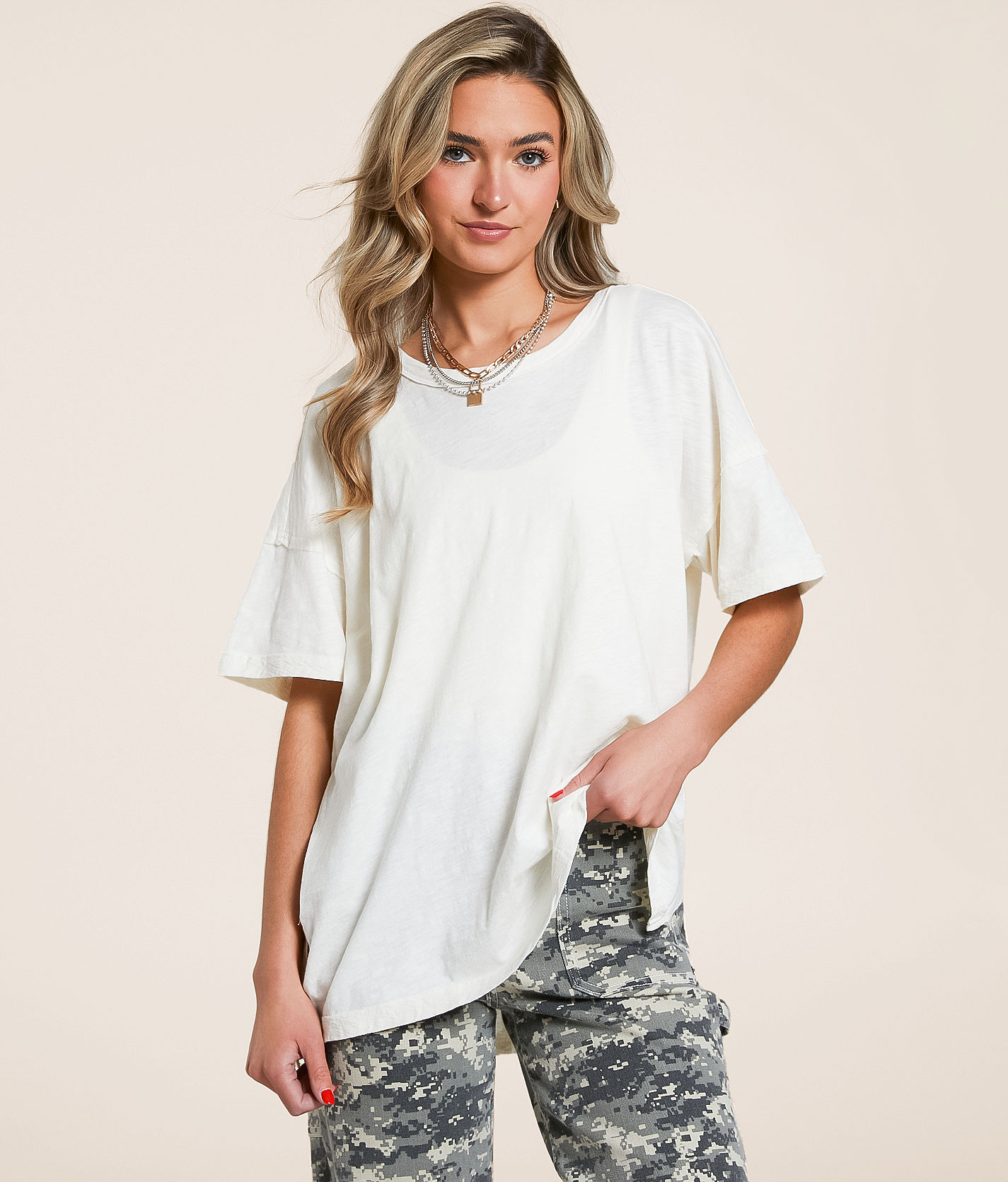 ダブルネックオーバーTEE Double Neck Over Tee 2383c2c60e3113040274bee37cb2c2