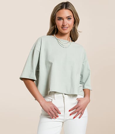 Double Zero Washed Boxy T-Shirt front view