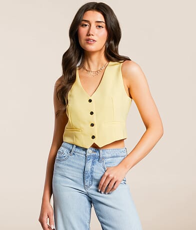 Double Zero Classic Cropped Vest front view