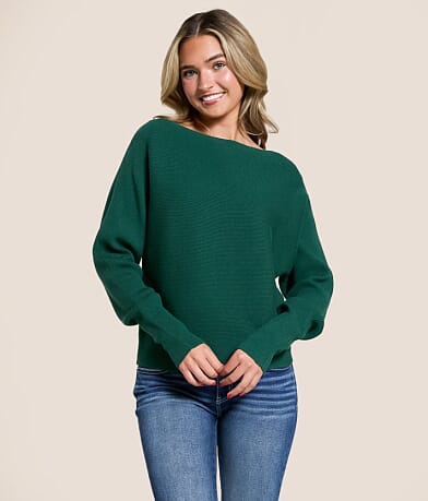 Double Zero Boatneck Sweater front view