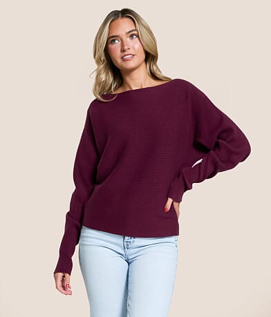 Double Zero Boatneck Sweater front view