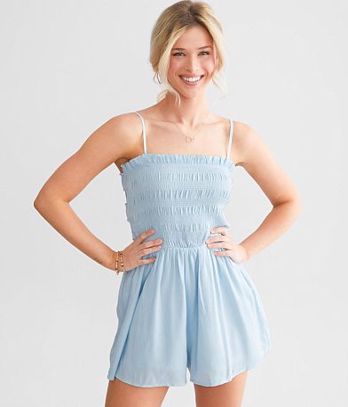 Willow &amp; Root Smocked Ruffle Romper FULL_RIGHT_SIDE