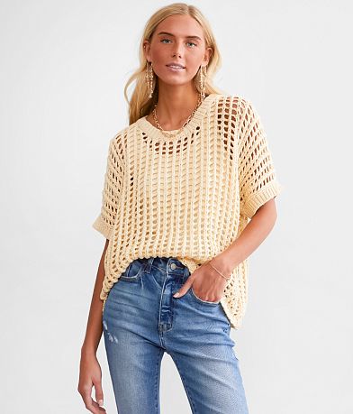Hyfve Open Stitch Boxy Sweater front view