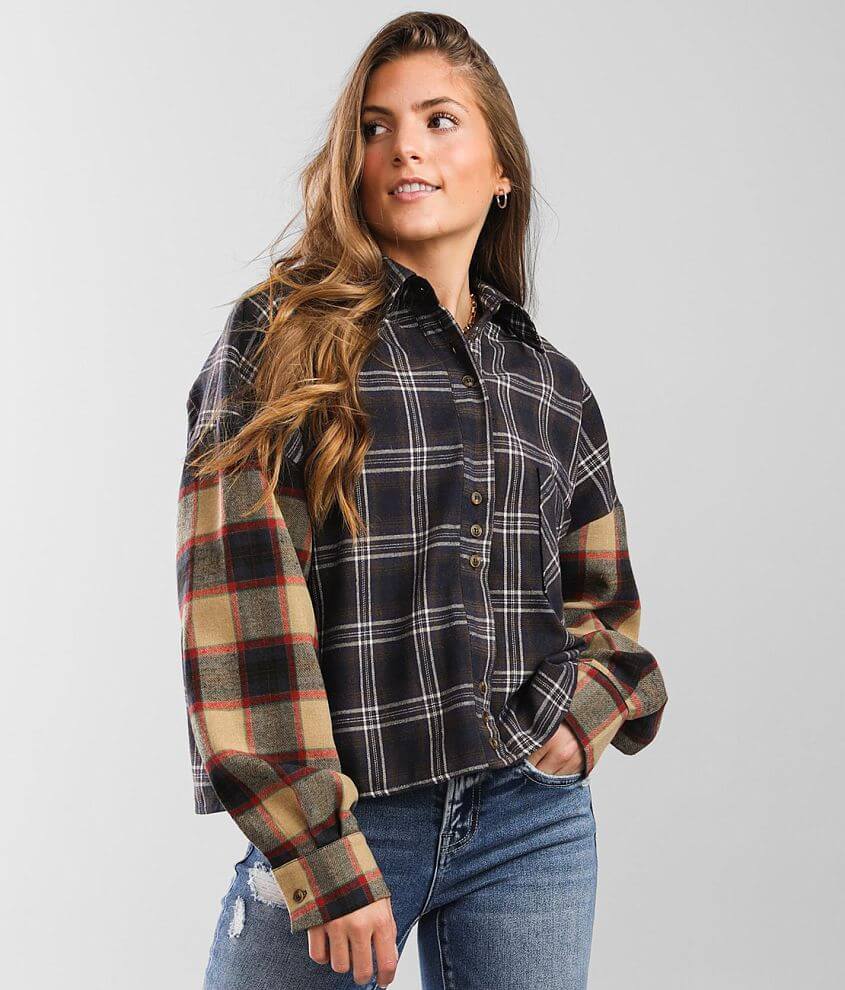 Mixed tartan outlet jacket topshop