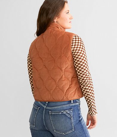 BKE Quilted Corduroy Vest back view