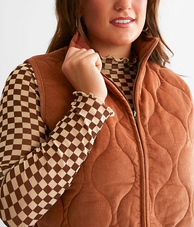 BKE Quilted Corduroy Vest misc detail 1 view