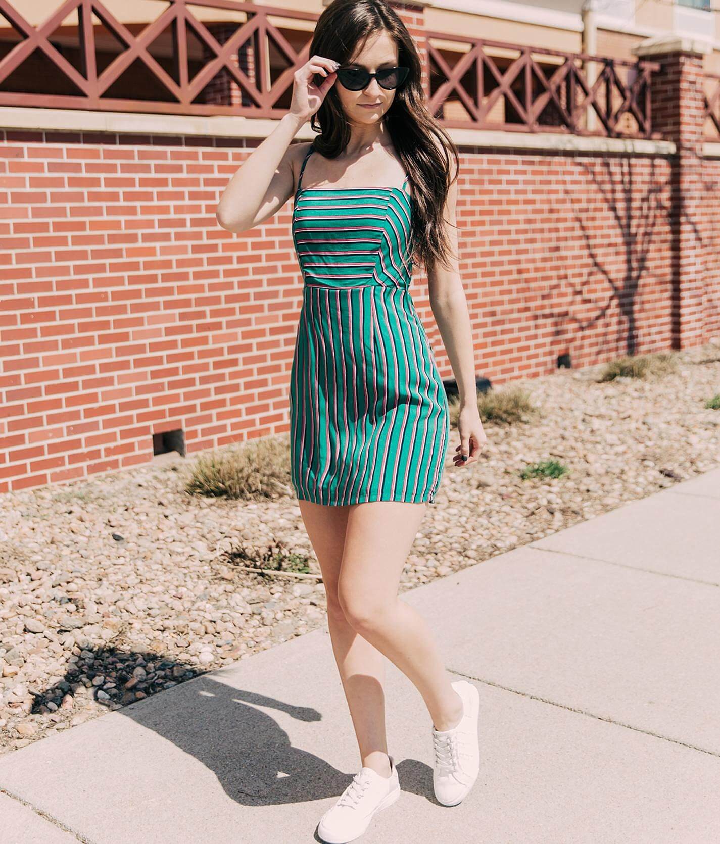 striped dress spaghetti straps