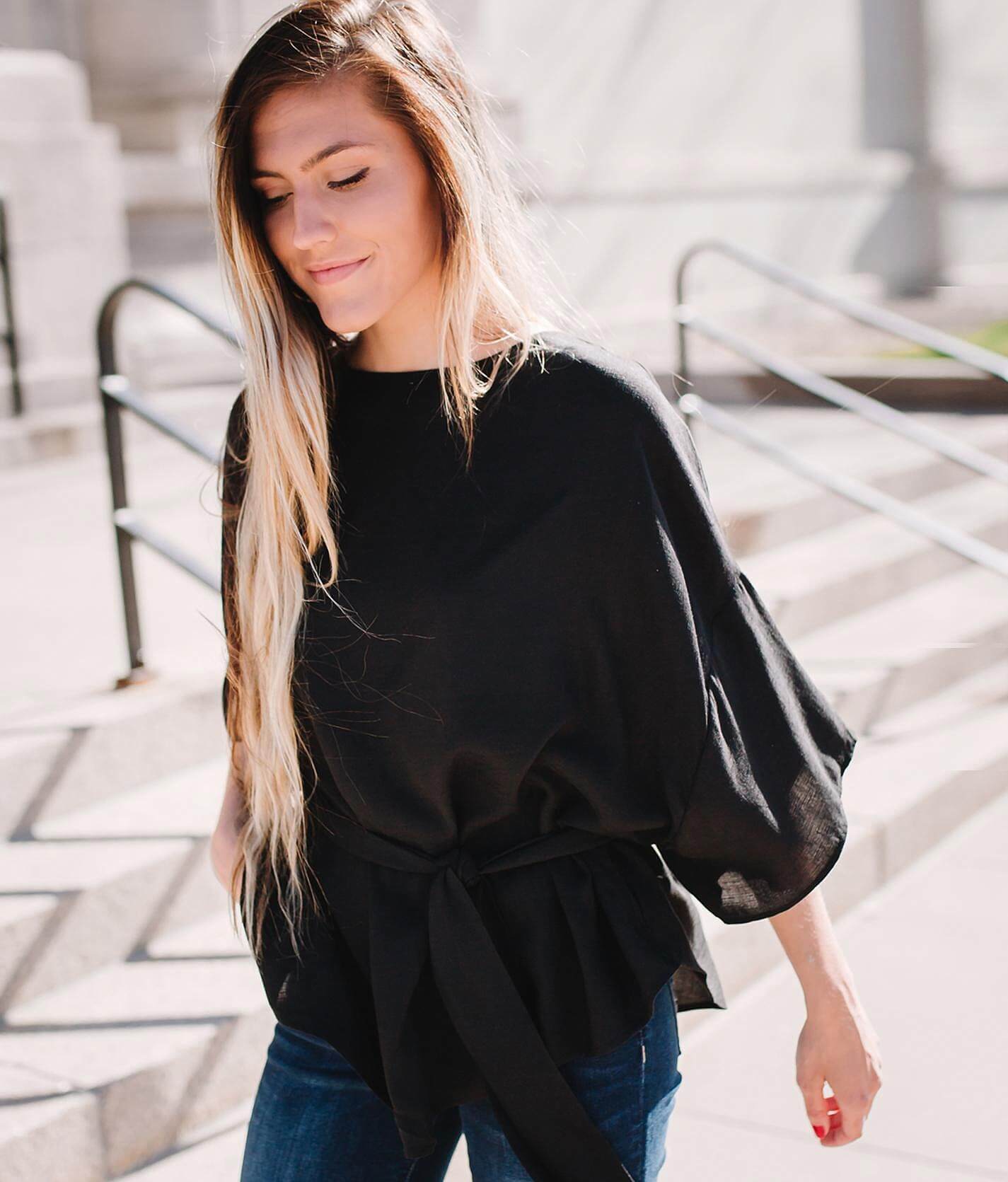 black belted top