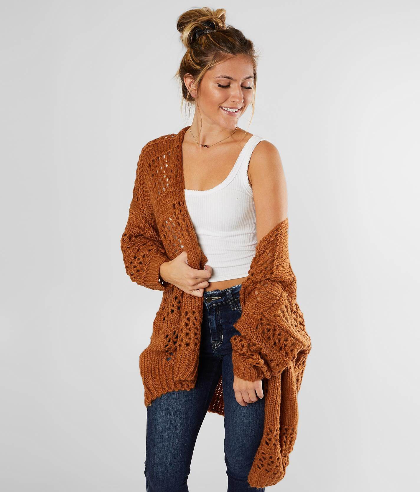 open weave cardigan