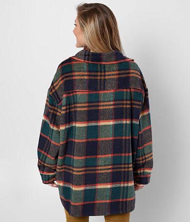 FAVLUX Oversized Flannel Jacket BACK